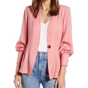 Something Navy Coral Mauve (Pink) Lightweight Blazer